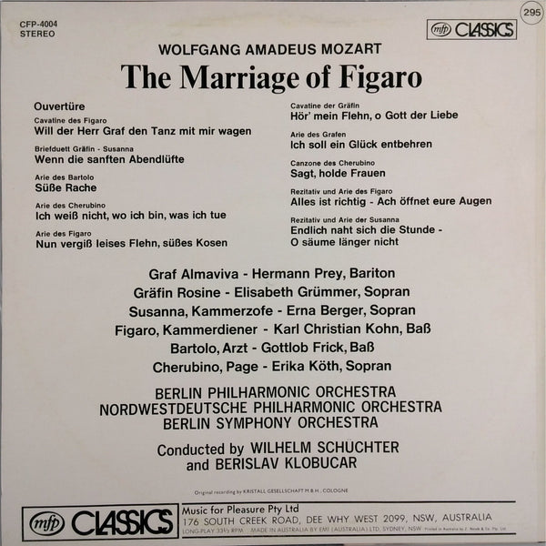 VARIOUS <BR>MOZART - THE MARRIAGE OF FIGARO