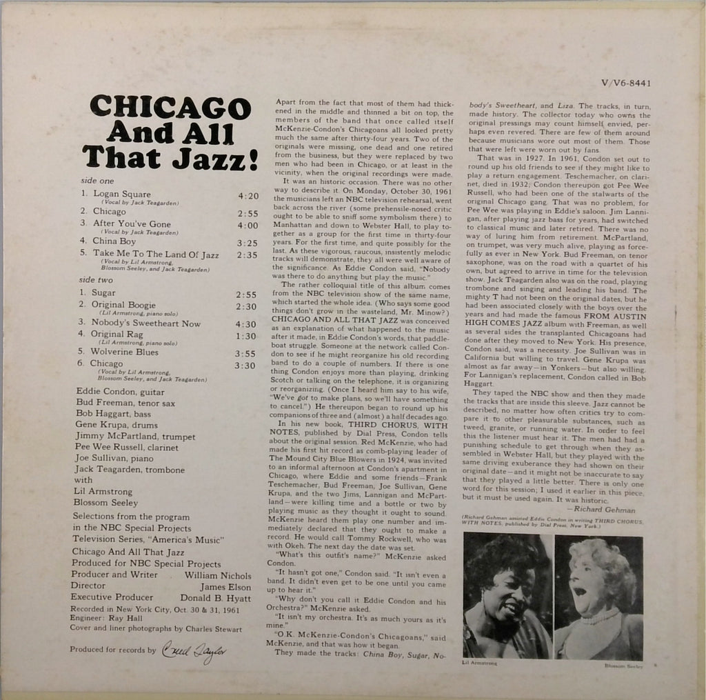 Various <BR>CHICAGO AND ALL THAT JAZZ!