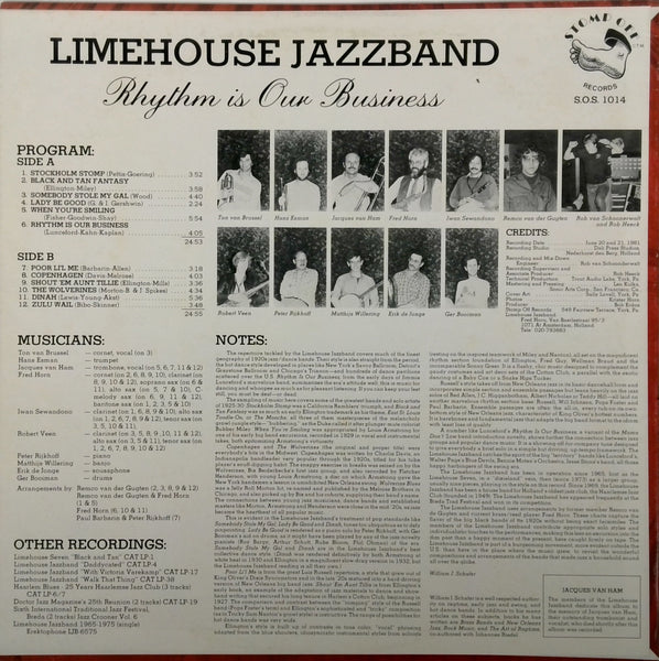LIMEHOUSE JAZZBAND <BR>RHYTHM IS OUR BUSINESS