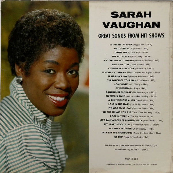 SARAH VAUGHAN <BR>GREAT SONGS FROM HIT SHOWS