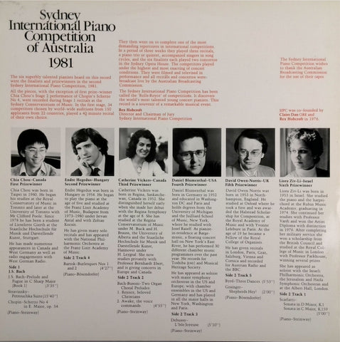 VARIOUS <BR>SYDNEY INTERNATIONAL PIANO COMPETITION 1981
