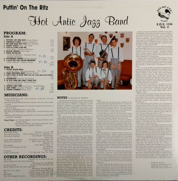 HOT ANTIC JAZZ BAND <BR>PUTTIN' ON THE RITZ