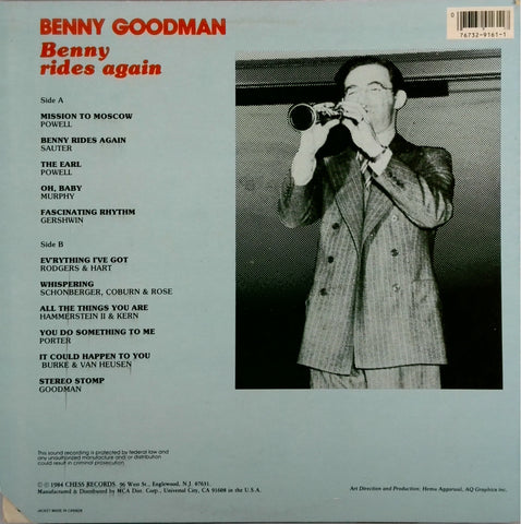 BENNY GOODMAN <BR>BENNY RIDES AGAIN!