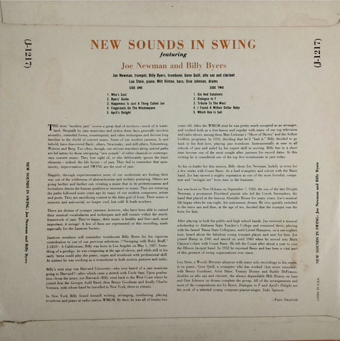 JOE NEWMAN AND BILLY BYERS <BR>NEW SOUNDS IN SWING