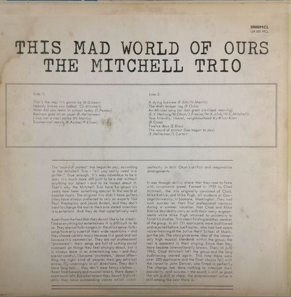 THE MITCHELL TRIO <BR>THIS MAD WORLD OF OURS