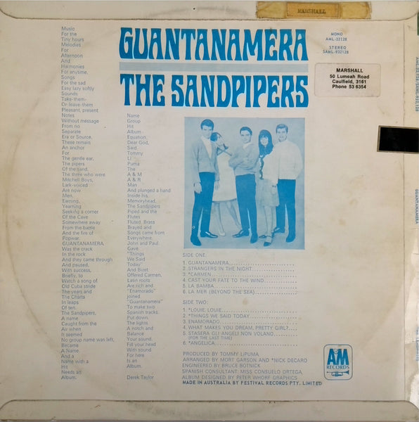 THE SANDPIPERS <BR>GUANTANAMERA