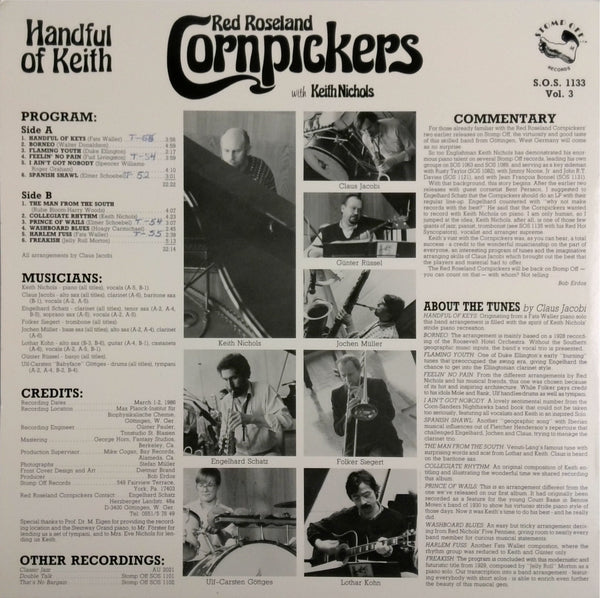 RED ROSELAND CORNPICKERS AND KEITH NICHOLS<BR>HANDFUL OF KEITH