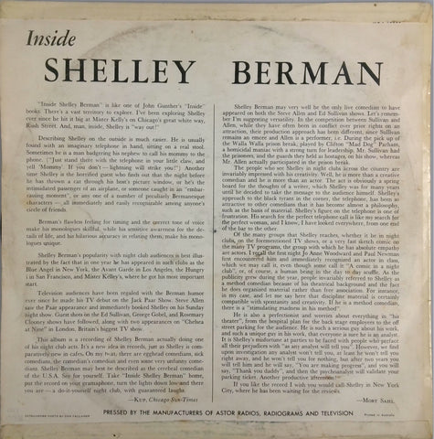 SHELLY BERMAN <BR>INSIDE SHELLY BERMAN