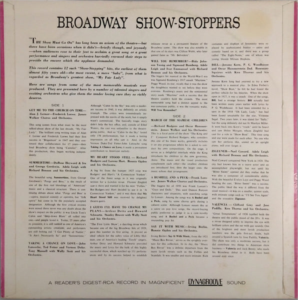VARIOUS <BR>BROADWAY SHOW STOPPERS