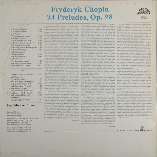 FRYDERYK CHOPIN, MORAVEC <BR>21 PRELUDES