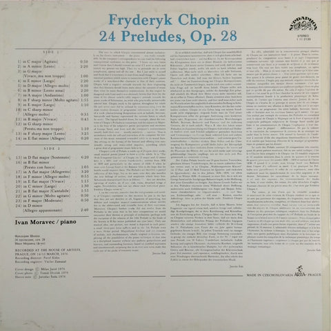 FRYDERYK CHOPIN, MORAVEC <BR>21 PRELUDES