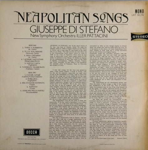THE NEW SYMPHONY ORCHESTRA (ILLER PATTACINI) <BR>NEAPOLITAN SONGS