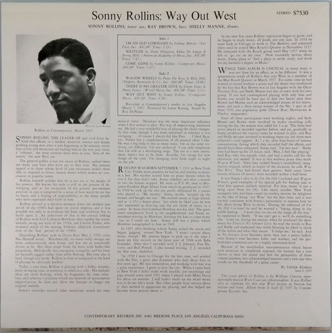 Sonny Rollins <br>Way Out West